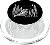 Line Art Oiseau et Ornithologue Pin Siskin PopSockets PopGrip pour MagSafe