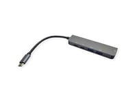 Value 12.99.1137, Kabel, Usb 3.2 Gen 1 (3.1 Gen 1) Type-C, Svart, Grå, 3840 X 2160 Pixlar, 60 Hz, 0,1 M