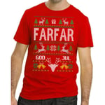 Farfar Jul T-shirt - Christmas jumper stil jultröja L