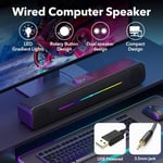 LED USB Sound Bar Home Theater Speaker Wired Stereo Speakers Smart Speakers