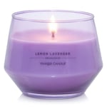 Bougie parfumée Yankee Candle Studio | Bougie moyenne Citron Lavande | Bougie longue durée : 35 à 50 heures de combustion | Design en verre élégant avec cire violette | Cadeau parfait pour femme