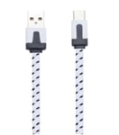 Cable Noodle Type C pour Nintendo Switch Chargeur USB 1,5m Connecteur Tresse (BLANC)