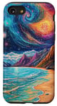 Coque pour iPhone SE (2020) / 7 / 8 Paysage de plage galactique merveilleux art