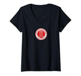 Womens Dyslexia Awareness October Red Dyslexia Ribbon Campaign V-Neck T-Shirt