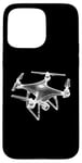 Coque pour iPhone 15 Pro Max Drone 3D Wireframe - Drone volant vintage amateur de pilote