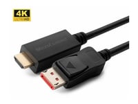 Microconnect - Adapterkabel - Displayport Hann Låst Til Hdmi Hann - 10 M - Trippel Beskyttelse - Svart - 4 K 60 Hz (4096 X 2160) Støtte