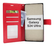 Crazy Horse Wallet Samsung Galaxy S24 Ultra 5G (SM-S928B/DS) (Röd)