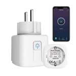 Zigbee Prise Connectee 16A,3680W Prise Connectee Alexa Avec Telecommande & Contrôle Vocal,Smart Prise Intelligente Avec Mesure De Consommation Electrique,2.4G Smart Plug Compatible Alexa&Google Home