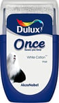 Dulux 5268048 Once Tester Paint, White Cotton,30 ml (Pack of 1)