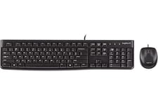 Logitech MK120 Wired Keyboard and Mouse Combo for Windows, QWERTZ German Layout