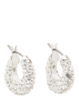 kate spade new york Joy Rugged Cubic Zirconia Hoop Earrings, Clear/Silver