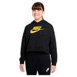 NIKE Unisex Kid's Club Ft Hbr Hooded Sweatshirt, Black, L