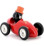 Vilac VIL2295K Character-Driven Wooden Racing Push and Pull Toy Car Comes in Lovely Box, Handcrafted in France, 2 Years+, Animal-Rene The Penguin