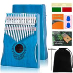 Kalimba 17 Clés Pouce Piano - Piano à Doigts Portable Mbira Sanza Instrument Marimbas de Musique Professionnel avec Instruction D'étude Marteau D'accord Cadeau Pour Enfants Adultes