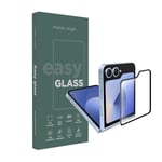 Samsung Galaxy Z Flip6 Mobile Origin EasyGlass Skjermbeskytter - Gjennomsiktig / Svart Kant