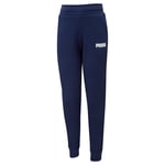 Puma Childrens Unisex Kids Essentials Youth Sweatpants Jogging Bottoms - Navy Cotton - Size 13-14Y