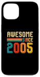 Coque pour iPhone 13 20 ans hommes femmes cadeaux d'anniversaire vintage génial depuis 2005