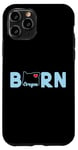 Coque pour iPhone 11 Pro Oregon Born with State of Oregon in the word Born