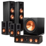 Klipsch RP-8000F högtalarpaket 5.1 med R-115SW, svart