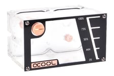 Alphacool Repack Dual Bayres 5.25" - Rev.2, Behållare, Acetal, Mässing, Plexiglas, Svart, Koppar, Transparent, 1/4", 148 Mm, 91 Mm