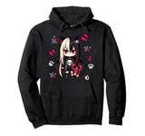 Chibi Kawaii Emo Pastel Goth Girl Japanese Creepy Anime Pullover Hoodie