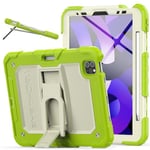 ArmourSHIELD Case For Apple iPad Air 10.9" 4th/5th Generation (2022/2020) & iPad Pro 11" 4th/3rd Gen (2022/2021) Full Body HEAVY DUTY Shockproof Case with Stand Screen Protector & Pencil Holder, Green