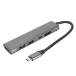 USB C-hub, USB C till DisplayPort-adapter, Typ C till DisplayPort USB2.0 PD-hub 5-i-1 USB C-hub Dockningsstation