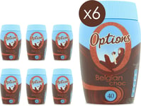 Options Belgian Chocolate Instant Hot Chocolate Drink 395g 6 pack