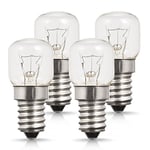 Techgomade 25W Incandescent Bulb, E14 Small Edison Screw Base Light Bulbs, Salt Light Bulbs, Tungsten Light, 2700K Warm White, Dimmbale, for Salt Light, Microwave Oven, 4 Pack