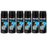 Axe Deodorant Body Spray. Anarchy For Him. 48 Hour Fresh - 6 x 150ml Cans