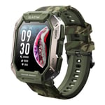 Xwatch Pro Militaire Mt1 Vert Militaire - Montre Connectée Homme, Militaire, Ultra Résistant, Natation, Sms, Sport, Santé, Aventure, Autonomie 15 À 50 Jours