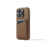 Mujjo Full Leather Wallet Case (iPhone 16 Pro) - Brun