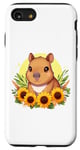Coque pour iPhone SE (2020) / 7 / 8 tournesols capybara animal en peluche capybara mignon enfants filles