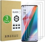 3 Pièces Compatibles Avec Le Protecteur D'écran Oppo Find X3 Pro Film De Protection 2,5d Dureté 9h Compatible Avec Les Étuis Incassable Film En Verre Trempé De Qualité Supérieure