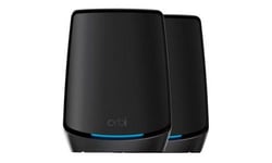 NETGEAR Orbi RBK862SB - Système Wi-Fi - (routeur, rallonge) - jusqu'à 4500 pieds carrés - maillage 10GbE - Wi-Fi 6 - Tri-bande