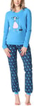 Merry Style Pyjama Ensemble Haut et Bas Vêtement d'Intérieur Femme MS10-167 (Bleu Oie, XXL)