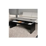 Table basse plateau relevable darwin 120x60cm / Noir et Béton/ 120x60x43 cm