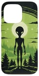 Coque pour iPhone 13 Pro Tête d'extraterrestre verte mignonne visage OVNI || Alien