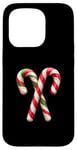 Coque pour iPhone 15 Pro Canne à sucre de Noël classique festive, motif bonbon