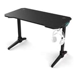 Xclio E-Sports Carbon Gaming Desk with Headphone Hook and RGB LED Side Lights