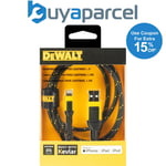 Dewalt MFi-Certified Lightening USB iPhone Charging Cable 4ft 1.2m Reinforced