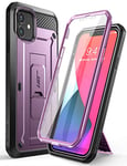 SUPCASE Coque iPhone 12 Mini 5G (2020) 5,4 Pouces, Coque Antichoc Intégrale Protection Robuste [Unicorn Beetle Pro] avec Protecteur d'écran Intégré, Béquille, Clip Ceinture (Violet)