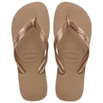 Havaianas Women's Top Tiras Flip-Flop, Rose Gold, 7.5/8 UK