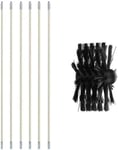 Brosse De Nettoyage De Cheminée, Tige De Vidange De Séchage, Outil De Balayage De Cheminée Et Kit De Canaux, Outil De Nettoyage De Conduit, Brosse En Nylon Pour Radiateur Rotatif