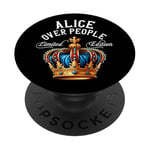 Alice Over People Couronne d'anniversaire avec nom d'Alice PopSockets PopGrip Adhésif