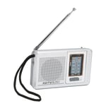 Small Radio For Home Portable Pocket Radio For Hiking Battery Operated AM/FM For