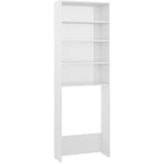 Vidaxl - Meuble pour machine à laver Blanc brillant 64x24x190 cm Blanc brillant