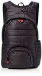 Morikukko Unisex-Adult Hooded Backpack Puffed Black Red Backpack Red (Puffed Black Red)