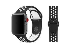 Genuine Apple NIKE Watch Sport Band Strap 2018 BLACK /WHITE 38mm 40mm 41mm 42mm