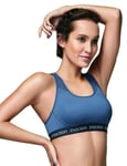 Triumph Womens Triaction Sports Crop Bra Top - Blue - Size Small